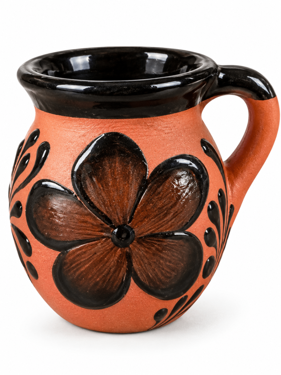 Taza Terracota Floreada, vista del producto