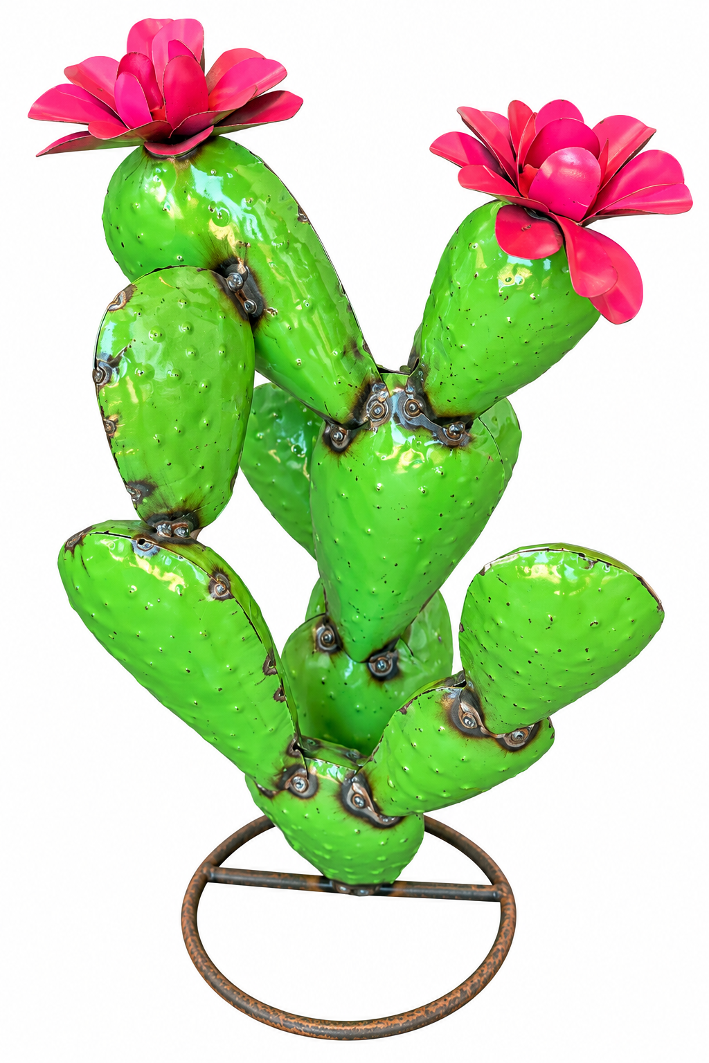 Cactus de Metal Rosa Brillante, vista del producto