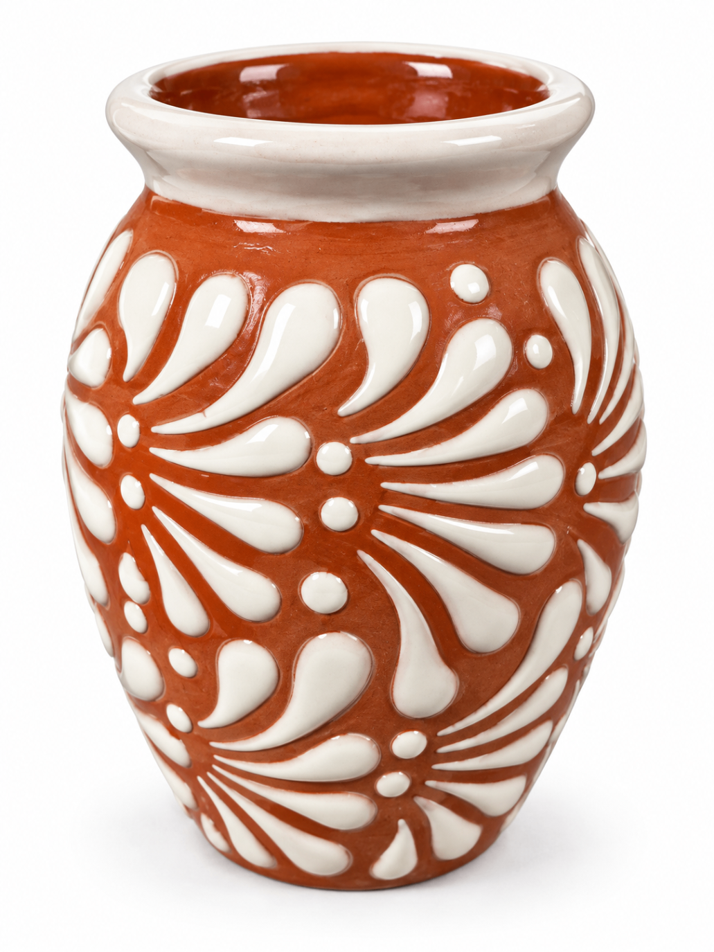 Maceta Terracota y Blanca, vista del producto