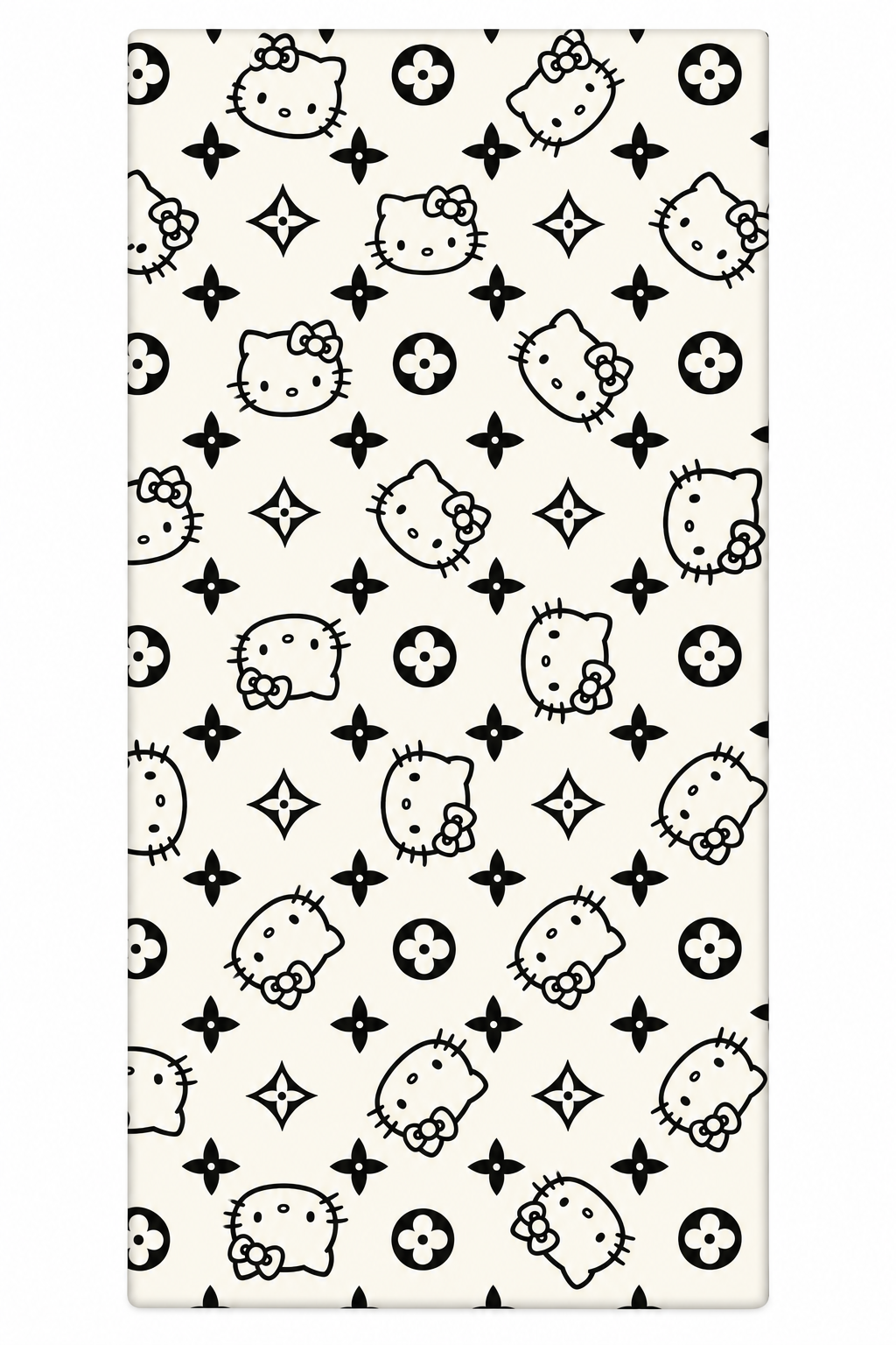 Papel Crema Hello Kitty Negra, vista del producto