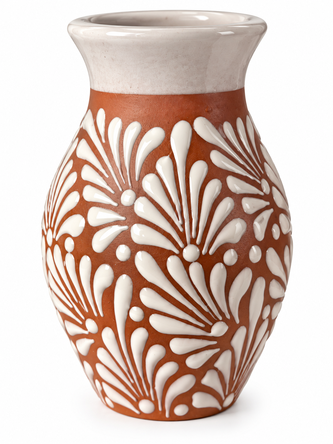 Florero Terracota y Blanco, vista del producto